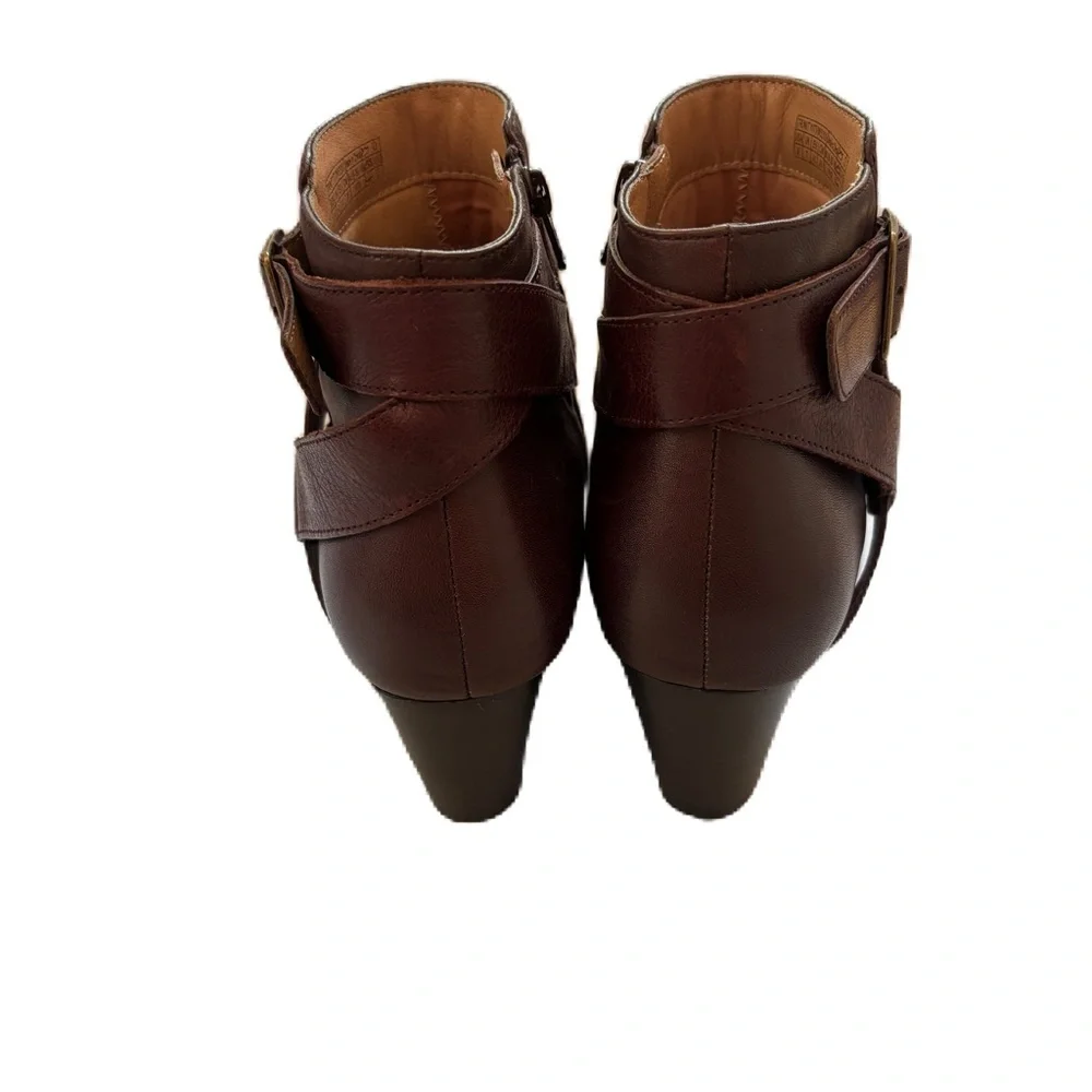 VIONIC Women's‎ Trinity Boots Chocolate Brown Leather Size 9 Booties Ankle Boot